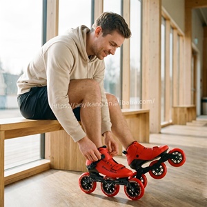 <span class=keywords><strong>Patines</strong></span> en Línea de <span class=keywords><strong>3</strong></span> Ruedas de Fibra de Carbono Profesionales de Alto Rendimiento - Product Image 5