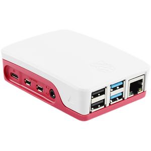 علبة رسمية أصلية مستوردة لجهاز راسبيري باي 4B باللونين الأحمر والأبيض مخصصة لـ PI4B.... - Product Image 1