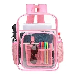 Mochila transparente <span class=keywords><strong>de</strong></span> PVC para estudiantes, mochilas transparentes <span class=keywords><strong>de</strong></span> viaje para la escuela, personalizadas, aprobadas por el <span class=keywords><strong>estadio</strong></span> - Product Image 4