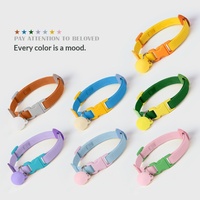 Collier pour chat et chien en polyester de style anglais, anti-évasion, réglable, à boucle élastique haute résistance, accessoires pour animaux de compagnie