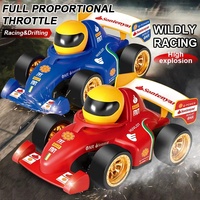 Voiture télécommandée 4x4 de drift, modèle jouet 2.4G haute vitesse, voiture de combat RC entièrement proportionnelle, véhicule électrique avec lumière LED