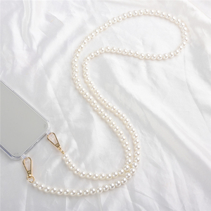 Bracelet de perles blanc chaîne à bandoulière <span class=keywords><strong>collier</strong></span> 120cm lanière étui de téléphone pour <span class=keywords><strong>iphone</strong></span> 14 <span class=keywords><strong>13</strong></span> 11 12 <span class=keywords><strong>Pro</strong></span> <span class=keywords><strong>Max</strong></span> Mini XR X XS 7 8 6 housse - Product Image 4