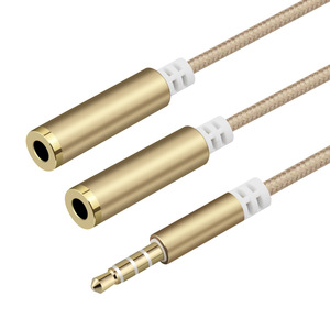 Bộ Chia Tai Nghe Bộ Chuyển Đổi Âm Thanh Tai Nghe <span class=keywords><strong>2</strong></span> Chiều Aux Đực Sang Cái Bện Nylon <span class=keywords><strong>3.5Mm</strong></span> Cáp Giắc Chữ Y Âm Thanh Nổi Kép - Product Image 5