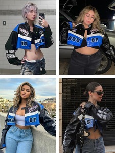 Écussons en chenille brodés sur mesure OEM Veste softshell d'extérieur légère à manches longues Letterman Bomber Varsity Jacket pour le printemps - Product Image 5