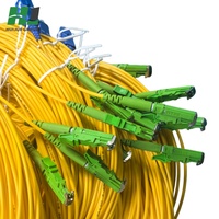 Kabel Patch Fiber APC HJ E2000 Duplex Single Mode LSZH PVC Jaringan Telekomunikasi Fiber Optik Pasokan Pabrik
