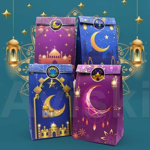 12 Packs Double Sided Printed Gift <strong>Bags</strong> Ramadan Mubarak Printed Paper Candy <strong>Bags</strong> with Stickers <strong>for</strong> Eid Mubarak <strong>Party</strong> Decorations - Product Image 4