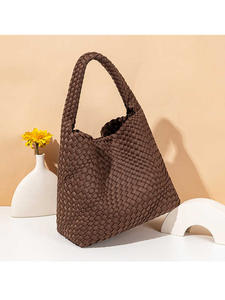 Ensemble de sacs à main tissés brun clair, design élégant, combinaison de sacs à bandoulière pour femmes au quotidien. - Product Image 3