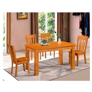 Juego de Mesa de Comedor de Madera Maciza de Estilo Moderno con 4 Sillas, Ideal para el Comedor - Product Image 2