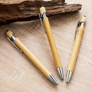 Bolígrafo Capacitivo de Bambú con Logotipo Personalizado, 2 en 1, Ecológico, con Pantalla Táctil, Regalo Promocional de Oficina - Product Image 2