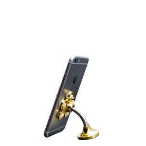 Sunflower Phone Stand Universal Car Dashboard Mount Suction <b>Cup</b> Type Aluminum Alloy Gold Color - Product Image 1