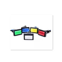 Boutons de machine de jeu d'arcade à réinitialisation automatique, petit bouton carré, interrupteur lumineux, accessoire pour console de jeu