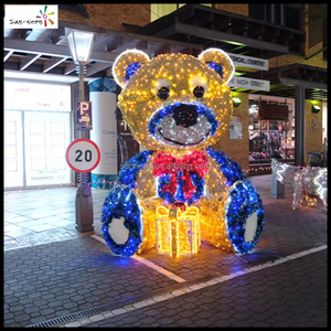 Oso Gigante de Navidad con Luces LED, Decoración para Fiestas, Festivales y Bodas al Aire Libre, Longitud Personalizable, IP44 - Product Image 6