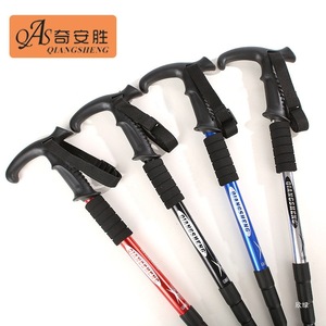 Bâtons de randonnée Qiangsheng en alliage d'aluminium, télescopiques et pliables, pour la marche en plein air, équipement de trekking léger - Product Image 1