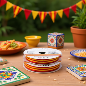 Nastro Decorativo Ilan 1 Cm X 2.7 M Colori Bandiera Spagnola 10 Pezzi - Product Image 3