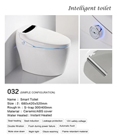 Kaiping Articles sanitaires Bidet automatique Toilette monobloc Salle de bain moderne en céramique Toilette intelligente intelligente avec télécommande