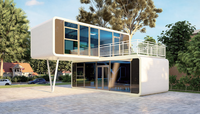 Maisonnette de luxe à deux étages, capsule Apple, cabine mobile, construction rapide, structure en acier pour villas