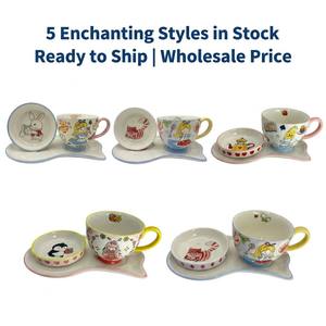 Taza de Cerámica Moderna Pintada a Mano de 15 oz con Diseño de Alicia en el País de las Maravillas, en Caja, Ideal para Regalo para Niñas - Product Image 4