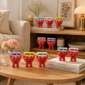 Graziosa Statuetta a Forma di Cuore con Scritta 'I Love You' in PVC, Decorazione per San Valentino, Regalo per Coppie, Arredo Casa, Decorazione per Tavoli di Matrimoni e Feste - Product Image 4