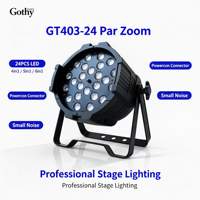 Projecteur LED Zoom Par 24x18W RGBWAUV à puces LED, faible bruit, pour scène