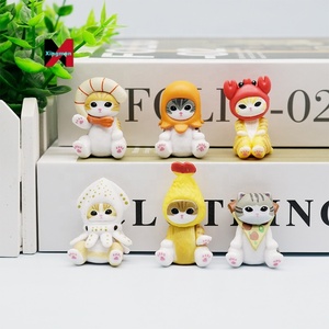 Mariscos camarones fritos gato figura COS gato comida jugar tiburón gato exportación muñeca modelo escritorio ornamento decoración estatua - Product Image 1