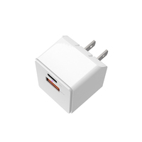 Chargeur rapide GaN 20W avec ports USB PD et QC3.0 et prise pliable de type C, protection AVS pour les voyages et la charge rapide des téléphones