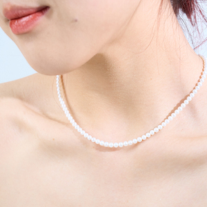 Aaaaaaaaaaaaaa איכות מים מתוקים עגולים פנינים עגולות בעבודת יד מתנה לנשים שרשרת פנינים טהורה - Product Image 1