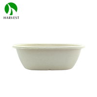 Boîte à lunch rectangulaire biodégradable de 27 oz avec couvercle, micro-ondable et étanche, pour l'emballage des plats à emporter des restaurants
