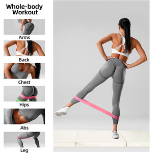 공장 공급 수 사용자 정의 라텍스 5 PCS 저항 스트레치 미니 루프 밴드 운동 여성을위한 운동 홈 체육관 요가 강도 - Product Image 4