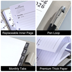 2026 tùy chỉnh PU da tiền chất kết dính tổ chức A5 Vòng thư mục tiền mặt tiết kiệm phong bì ngân sách kế hoạch Ngân Sách đá cẩm thạch A5 chất kết dính - Product Image 5