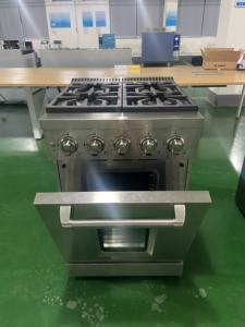 Cuisinière à gaz domestique de 24 pouces, 4 brûleurs, four à convection de 2,37 pi3, autoportante, en acier inoxydable - Product Image 4