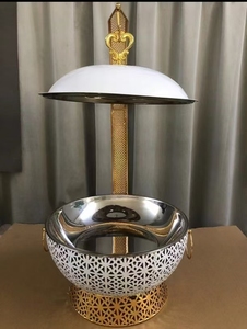 Thương mại thép không gỉ treo chafing món ăn thực phẩm ấm hơn 4.5L 6L 8L Vàng TRIM khách sạn đám cưới tiệc tự chọn phục vụ - Product Image 6