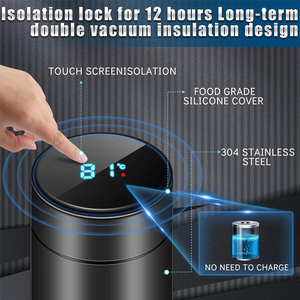 Bouteille <span class=keywords><strong>isotherme</strong></span> intelligente de 500 ml avec affichage numérique LED de la température, tasse à eau, infuseur à thé, isolation sous vide - Product Image 6