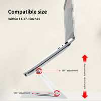 Support pour ordinateur portable support de refroidissement de levage rotatif de bureau support de tablette rehaussant support de lecture d'ordinateur en alliage d'aluminium nouveau OEM