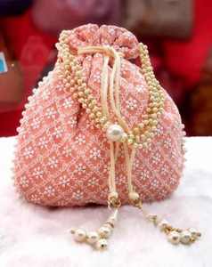 Ấn Độ ủng hộ đám cưới chikankari thêu dây kéo potli túi cho Bridal món quà trở lại món quà cho khách - Product Image 5