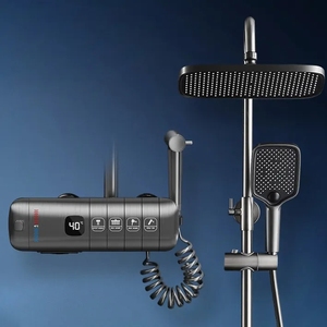 Ensemble de douche intelligent avec affichage numérique, 4 modes de jet, fonction pluie, mitigeur thermostatique et système de douche piano - Product Image 2