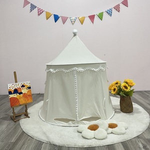 Tienda de juegos infantil de lona blanca para interiores, castillo de princesa, casa de juguete para niños de 2 a 4 años, unisex - Product Image 2