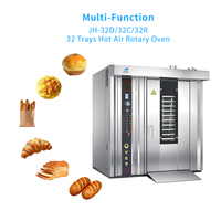 Horno Rotatorio de Convección Eléctrico Diésel a Gas JH 32 32 Bandejas, Calentamiento Rápido de 12 Minutos para Fábrica de Pizzas, Bagels y Donas