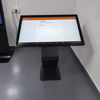 Kiosque interactif LCD 32-65 pouces avec base K, gestion des files d'attente, support POS, imprimante, structure tout métal sur pied, multi-touch, garantie 1 an