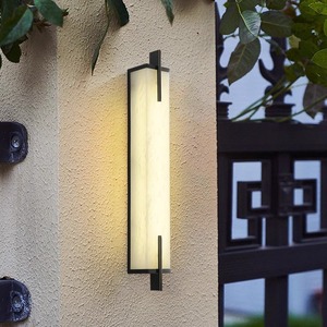 Lampe murale extérieure de style chinois moderne, LED, étanche, longue bande, pour villa, portail, cour, éclairage extérieur - Product Image 1