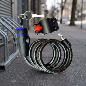 Candado de Cable para Bicicleta Jiuyue de Material ABS, Antirrobo, con Soporte de Montaje y Llaves, para Bicicleta Eléctrica de Montaña, 6.7x5.2x4.8cm - Product Image 2