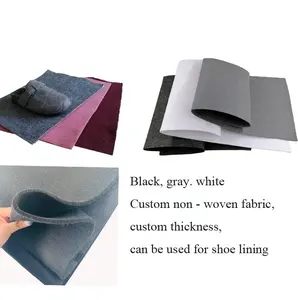 4mm Polyester Grey Black Non-woven Felt Roll Shoes Lined With Interlayer Non-woven Fabric