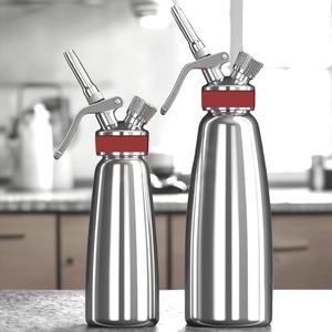 Yüksek kaliteli krem kırbaç şerit ticari kullanım profesyonel 500ml paslanmaz çelik 304 kırbaç krem kırbaç - Product Image 6