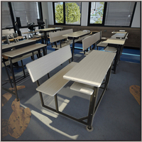 Ensemble de chaises de bureau en bois, table et chaises de lecture pour l'école