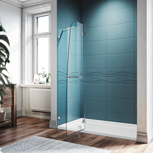 <span class=keywords><strong>Mampara</strong></span> de <span class=keywords><strong>Ducha</strong></span> Sally para Baño, sin Marco, con Bisagras, Vidrio con Nano Recubrimiento, 48x72 Pulgadas, con Barra de Soporte - Product Image 3