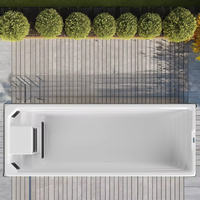 Piscine à remous rectangulaire moderne en acrylique de 5,8 m pour l'extérieur, spa de natation, capacité de 6 personnes pour adultes et enfants, pour hôtels