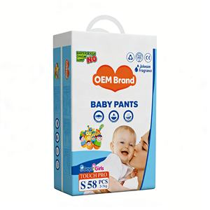 Unihope OEM Culotte-culotte pour tout-petits à <span class=keywords><strong>taille</strong></span> élastique haute, à changement rapide, anti-fuite 3D, respirante, en bambou non tissé, jetable dans les toilettes - Product Image 1