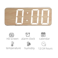 Réveil double Réglage 2 méthodes d'alimentation Réglable Temps de répétition Grand écran LED Réveil numérique le plus récent