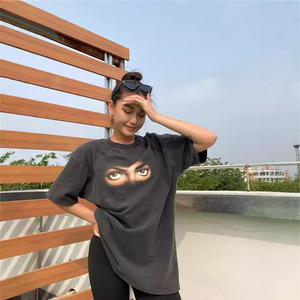 Áo thun cặp đôi chất liệu cotton 270g bền đẹp, kiểu dáng rộng rãi, cổ điển Mỹ, tay ngắn, vintage, đã qua xử lý làm mềm, đa năng, dành cho nam và nữ - Product Image 2