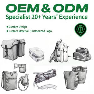 Sacoche de vélo double en bâche imperméable 40L, pliable, base rigide, réfléchissante pour vélo électrique - Product Image 6