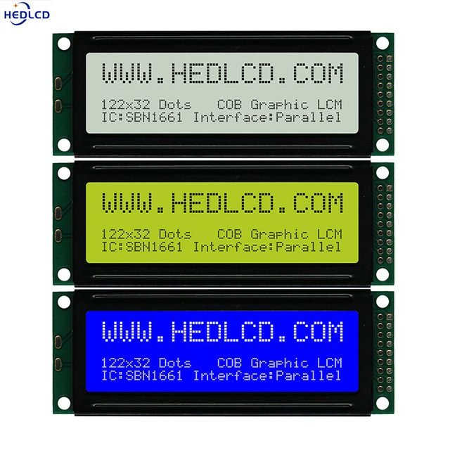 Factory Sale 2.5inch 76x28MM 122*32 122x32 Graphic LCD Display Module with SNB1661 Parallel Interface for Instrumentation